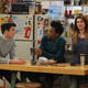 Pedrad, right, on the set of Mulaney